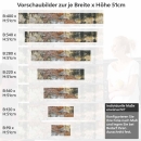 Mobile Preview: Küchenrückwand Folie verwitterte Wand - Used-Look für die Küche Höhe 51cm