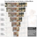 Mobile Preview: Küchenrückwand Folie verwitterte Wand - Used-Look für die Küche Höhe 80cm