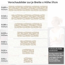 Mobile Preview: Küchenrückwand Folie Sandfarbene Steine Höhe 51cm