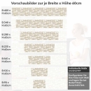 Mobile Preview: Küchenrückwand Folie Sandfarbene Steine Höhe 60cm