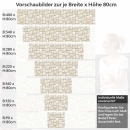 Mobile Preview: Küchenrückwand Folie Sandfarbene Steine Höhe 80cm