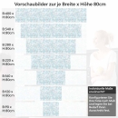 Mobile Preview: Küchenrückwand Folie Blautöne Mosaik - Maritimer Look Höhe 80cm