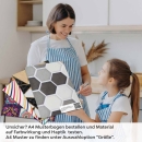 Mobile Preview: Küchenrückwand Folie Mosaikoptik Hexagon A4 Muster