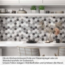 Mobile Preview: Küchenrückwand Folie Mosaikoptik Hexagon Artikelbild 1