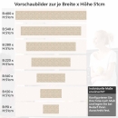 Mobile Preview: Küchenrückwand Folie Beige Mosaikoptik Höhe 51cm
