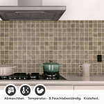 Mobile Preview: Küchenrückwand Folie Mosaikoptik Naturstein Detailbild 1