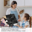 Mobile Preview: Küchenrückwand Folie Mosaik Schwarz - Dunkler Luxus A4 Muster