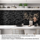 Mobile Preview: Küchenrückwand Folie Mosaik Schwarz - Dunkler Luxus Artikelbild 1