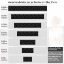 Mobile Preview: Küchenrückwand Folie Mosaik Schwarz - Dunkler Luxus Höhe 51cm