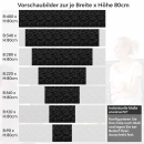 Mobile Preview: Küchenrückwand Folie Mosaik Schwarz - Dunkler Luxus Höhe 80cm