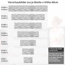 Mobile Preview: Küchenrückwand Folie Backstein Hell-Weiß - Minimalistischer Chic Höhe 60cm