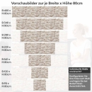 Mobile Preview: Küchenrückwand Folie Schieferstein Cremebeige Höhe 80cm