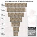 Mobile Preview: Küchenrückwand Folie mit natürlicher Schieferoptik Höhe 80cm