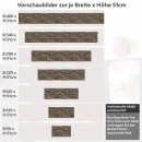 Mobile Preview: Küchenrückwand Folie Steinstruktur Dunkelbraun Höhe 51cm