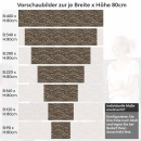 Mobile Preview: Küchenrückwand Folie Steinstruktur Dunkelbraun Höhe 80cm
