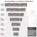 Mobile Preview: Küchenrückwand Folie Wandsteinoptik - Naturgetreue Schiefer in edlen Grautönen Höhe 60cm