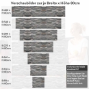 Mobile Preview: Küchenrückwand Folie - Vielschichtige Schieferoptik mit natürlichen Nuancen Höhe 80cm