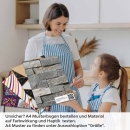 Mobile Preview: Küchenrückwand Folie Schieferoptik mit markanter Symmetrie A4 Muster
