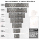 Mobile Preview: Küchenrückwand Folie Schieferoptik mit markanter Symmetrie Höhe 80cm