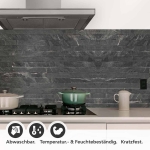 Mobile Preview: Küchenrückwand Folie Dunkle Schieferstein-Optik für elegante Küchen Detailbild 1