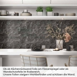 Mobile Preview: Küchenrückwand Folie Schieferstein-Optik für ein luxuriöses Ambiente Artikelbild 1