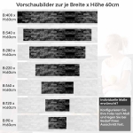 Mobile Preview: Küchenrückwand Folie Schieferoptik Schwarz - Eleganz für Ihre Küche Höhe 60cm