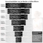 Mobile Preview: Küchenrückwand Folie Schieferoptik Schwarz - Eleganz für Ihre Küche Höhe 80cm