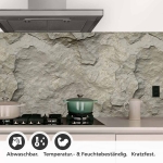 Mobile Preview: Küchenrückwand Folie Felsoptik - Stein-Look für Ihre Wohlfühlküche Detailbild 1