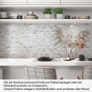 Mobile Preview: Küchenrückwand Folie Maueroptik Grau-Weiß - Skandinavisches Flair Artikelbild 1