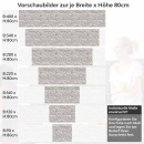 Mobile Preview: Küchenrückwand Folie Vintage Ziegeloptik Höhe 80cm