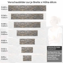 Mobile Preview: Küchenrückwand Folie Klassische Klinker Steinoptik Höhe 60cm