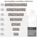 Mobile Preview: Küchenrückwand Folie Klinker Riemchen - Robuste Ziegelstein-Optik Höhe 51cm