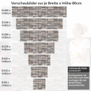 Mobile Preview: Küchenrückwand Folie Klinker Riemchen - Robuste Ziegelstein-Optik Höhe 80cm