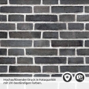 Mobile Preview: Küchenrückwand Folie Ziegel Anthrazit - Steinwand Optik Detailbild 2