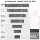 Mobile Preview: Küchenrückwand Folie Ziegel Anthrazit - Steinwand Optik Höhe 51cm