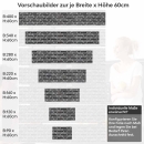 Mobile Preview: Küchenrückwand Folie Ziegel Anthrazit - Steinwand Optik Höhe 60cm