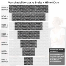 Mobile Preview: Küchenrückwand Folie Ziegel Anthrazit - Steinwand Optik Höhe 80cm