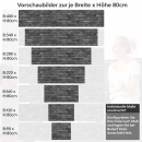 Mobile Preview: Küchenrückwand Folie Anthrazit Ziegelsteine - Edle Backsteine Höhe 80cm