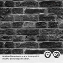 Mobile Preview: Küchenrückwand Folie Klinkerstein - Loft Look mit dunklen Ziegeldesign Detailbild 2
