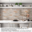 Mobile Preview: Küchenrückwand Folie Helle Klinkerfarben - Moderner Retro-Charme Artikelbild 1
