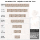 Mobile Preview: Küchenrückwand Folie Helle Klinkerfarben - Moderner Retro-Charme Höhe 51cm