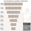 Mobile Preview: Küchenrückwand Folie Helle Klinkerfarben - Moderner Retro-Charme Höhe 60cm