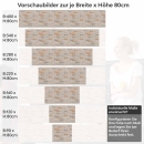 Mobile Preview: Küchenrückwand Folie Helle Klinkerfarben - Moderner Retro-Charme Höhe 80cm