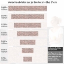 Mobile Preview: Küchenrückwand Folie Sanfte Rosé Ziegeloptik - Charmante Nuancen Höhe 51cm