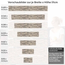 Mobile Preview: Küchenrückwand Folie Ziegelmauer - Steinwand im Rustikalem Charme Höhe 51cm