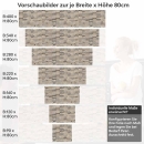 Mobile Preview: Küchenrückwand Folie Ziegelmauer - Steinwand im Rustikalem Charme Höhe 80cm
