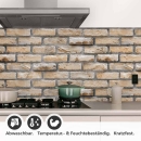 Mobile Preview: Küchenrückwand Folie Alte Ziegelstein Mauer Detailbild 1