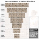 Mobile Preview: Küchenrückwand Folie Alte Ziegelstein Mauer Höhe 80cm