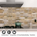 Mobile Preview: Küchenrückwand Folie Steinmauer - Ziegel für den Landhaus-Chic Detailbild 1