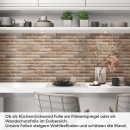 Mobile Preview: Küchenrückwand Folie Vintage Ziegel - Klassisches Küchendesign Artikelbild 1
